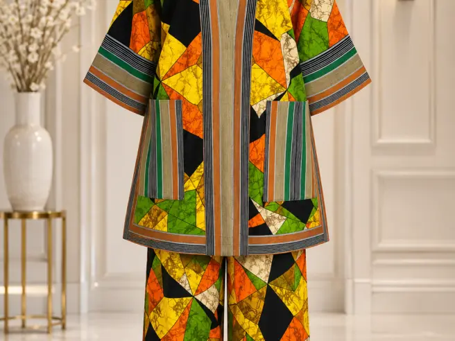 Make Me Smile Women Kimono Jacket and Pant